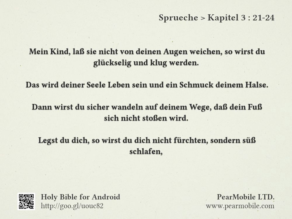 Sprueche, Kapitel 3:21-24